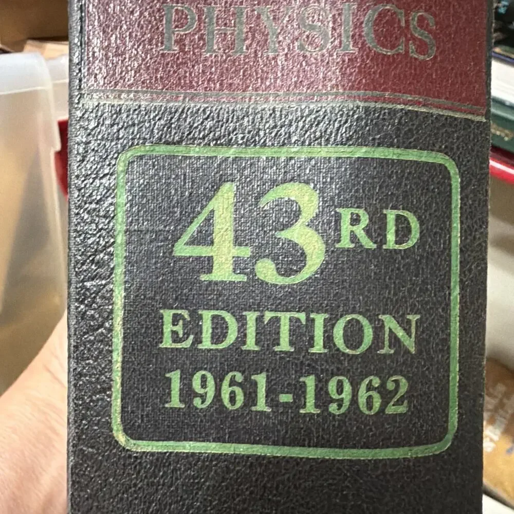 Vintage Handbook of Chemistry‎ and Physics Forty Third Edition 1961 Hardcover